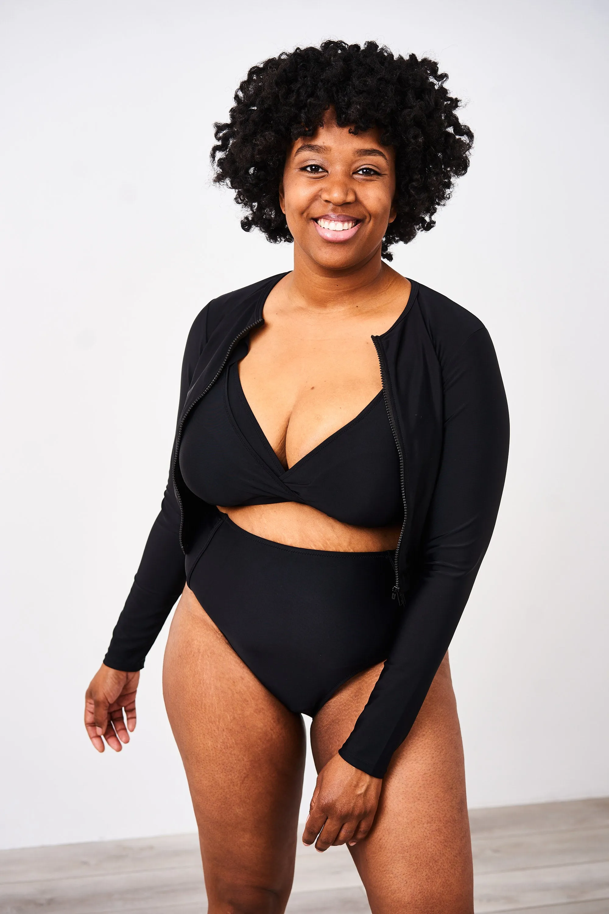 Latched Mama Long Sleeve Swim Zip Nursing Cover Up