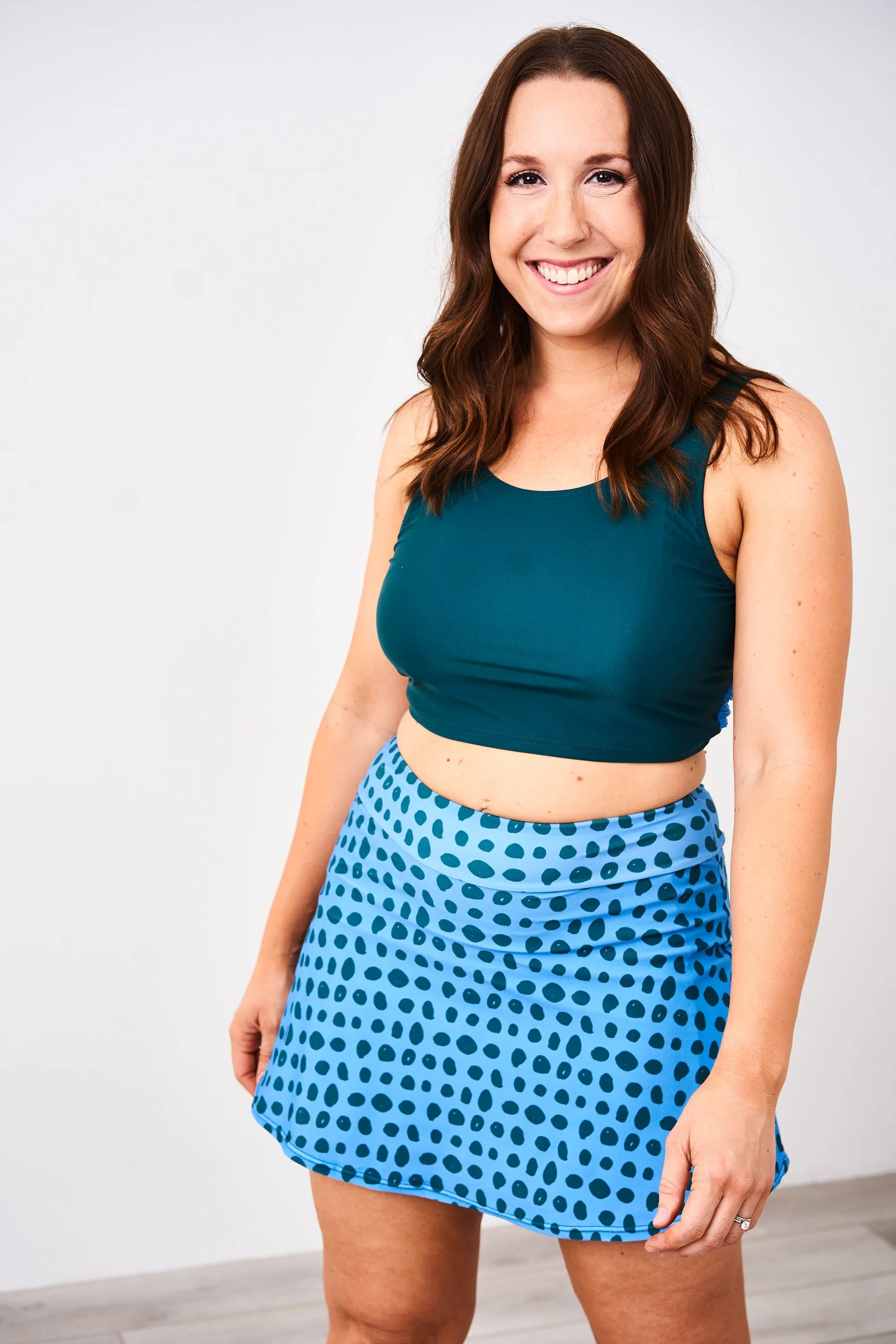 Latched Mama Sporty Swim Skirt with Boy Shorts
