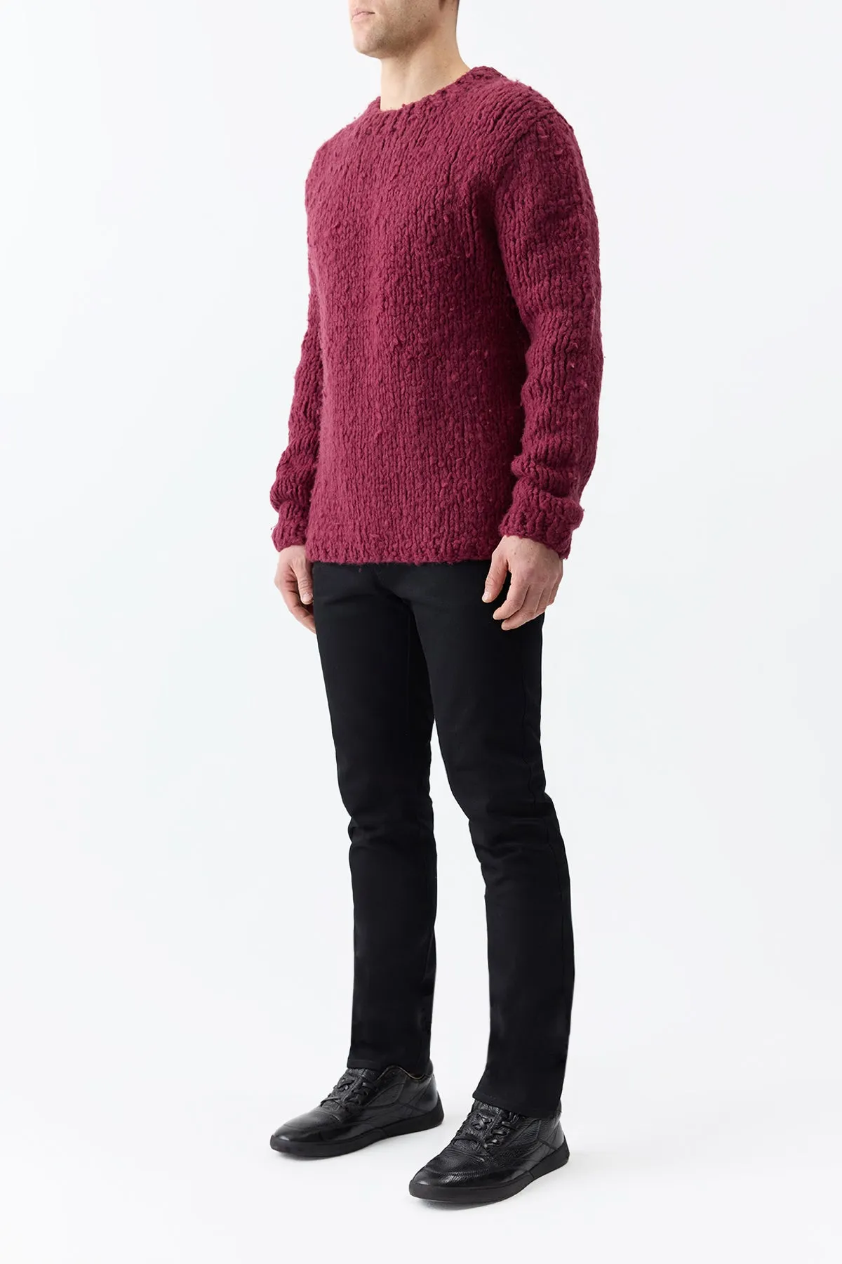 Lawrence Knit Sweater in Bordeaux Welfat Cashmere