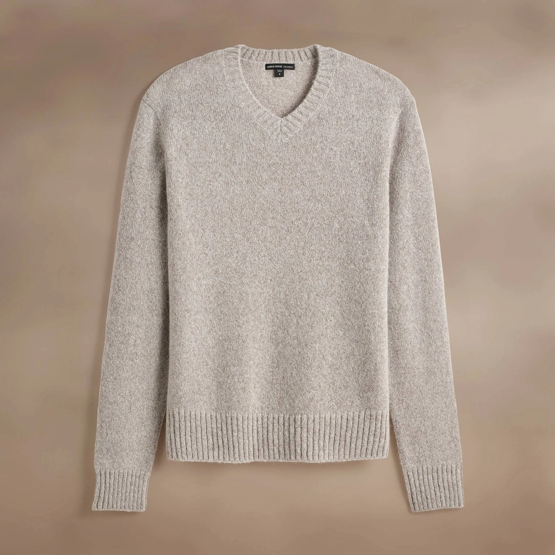 Lightweight Textured Cashmere V-Neck - Hazel