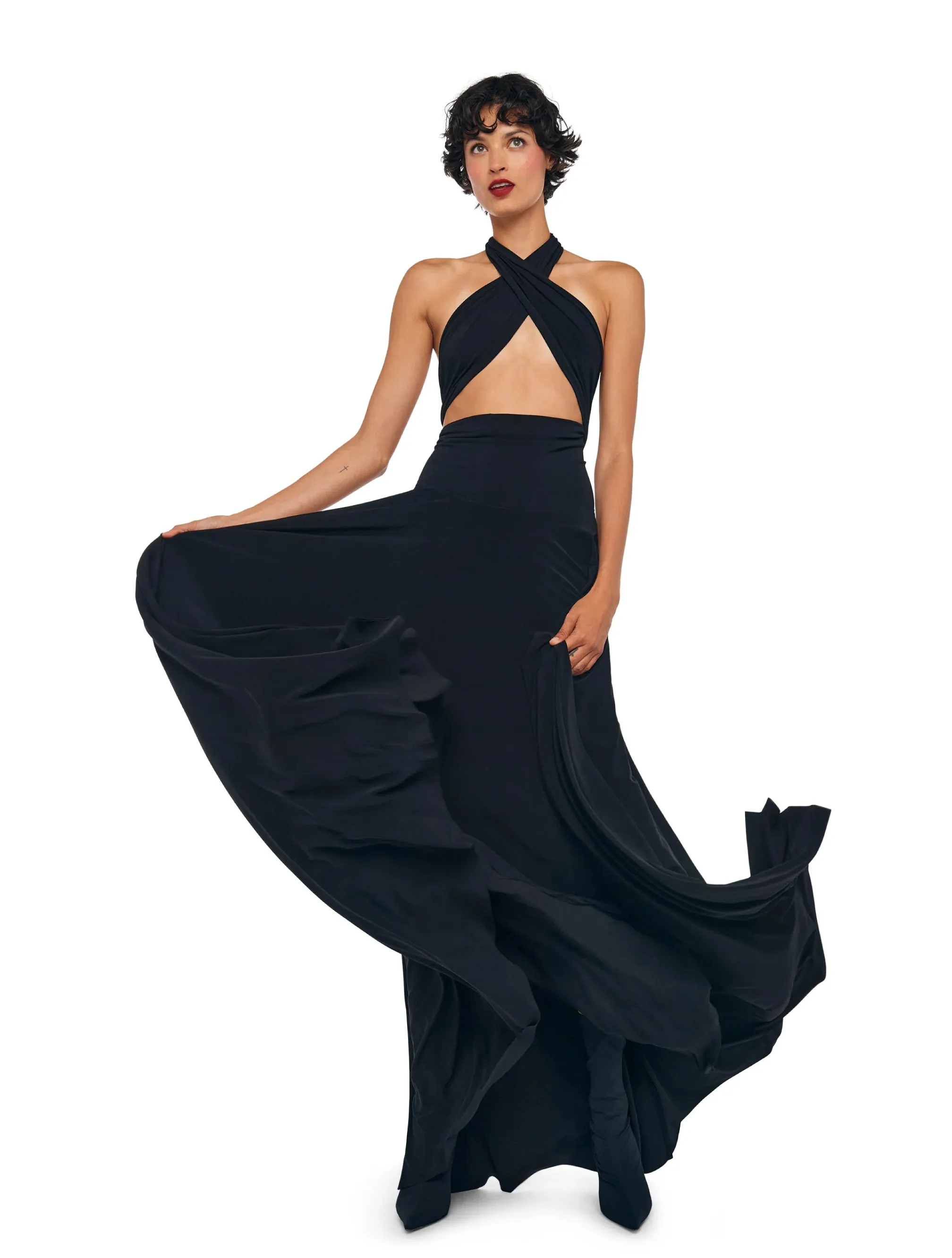 Long Multi Styling Black Dress