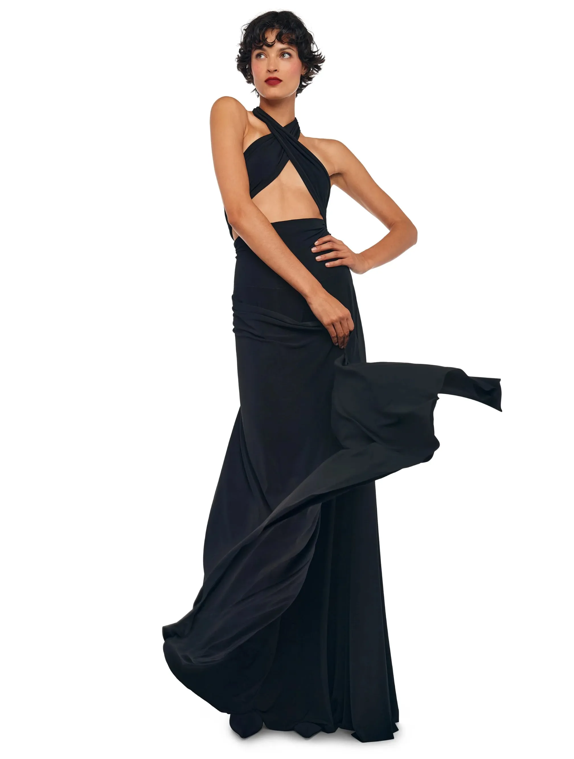 Long Multi Styling Black Dress
