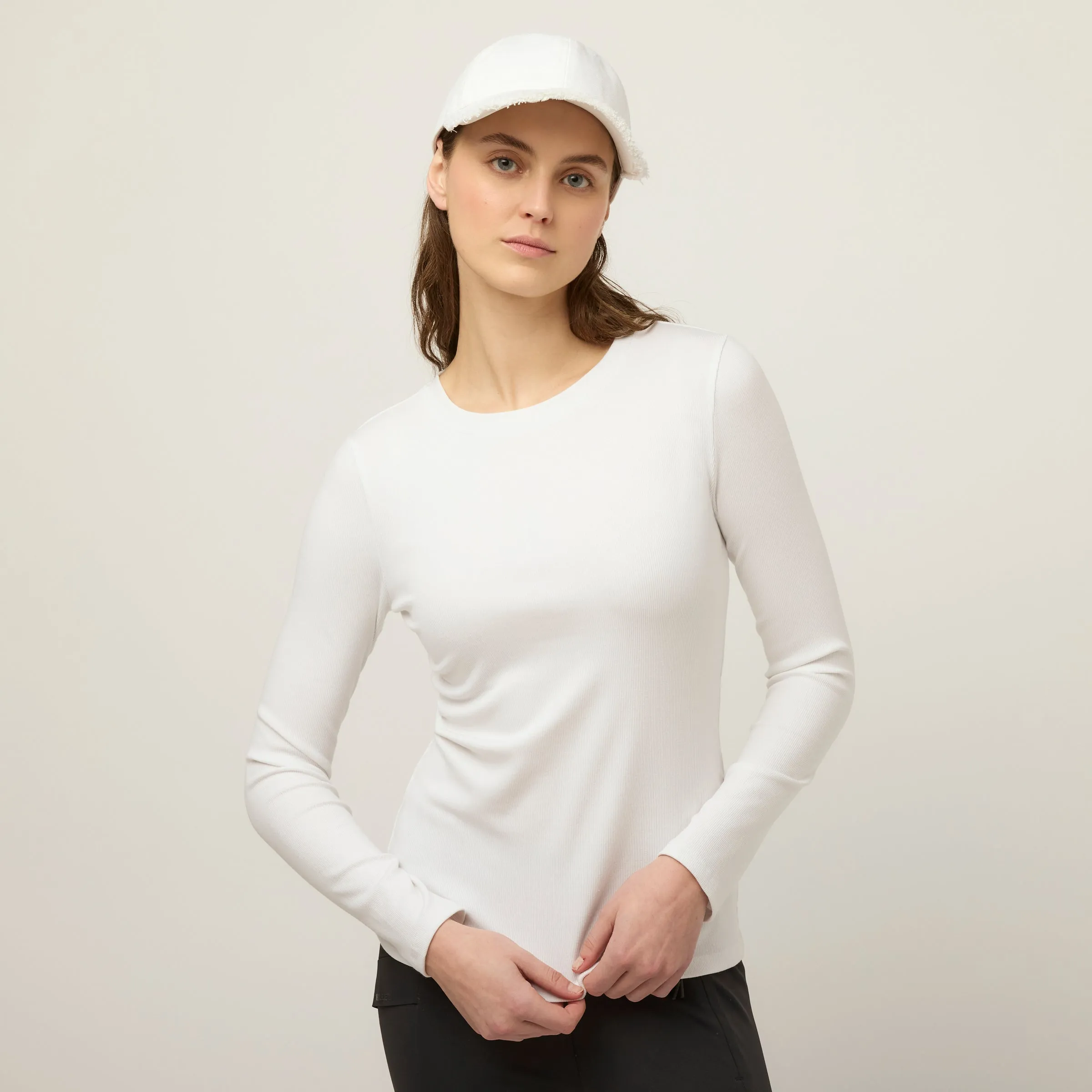 Long Sleeve Tencel Rib Tee