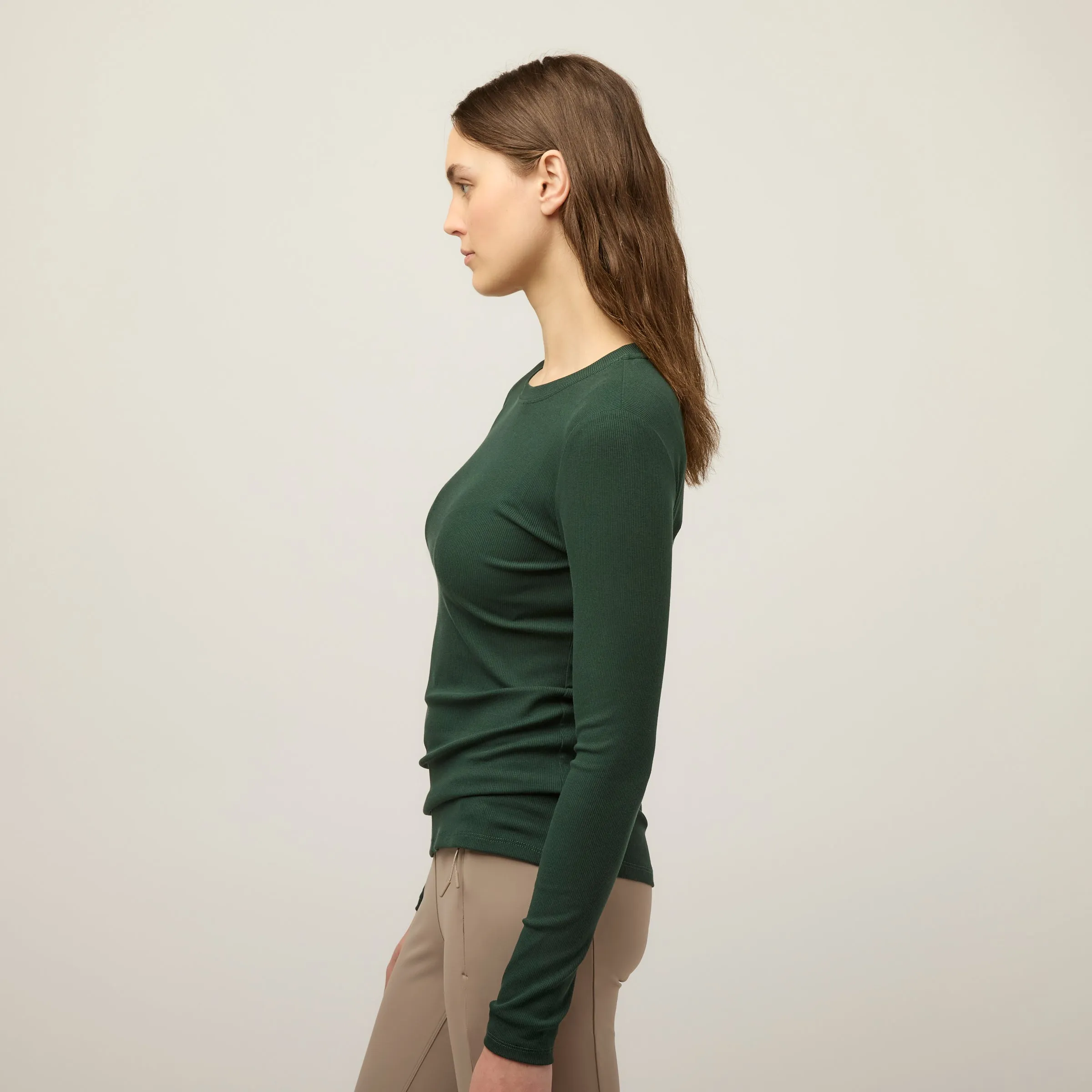 Long Sleeve Tencel Rib Tee