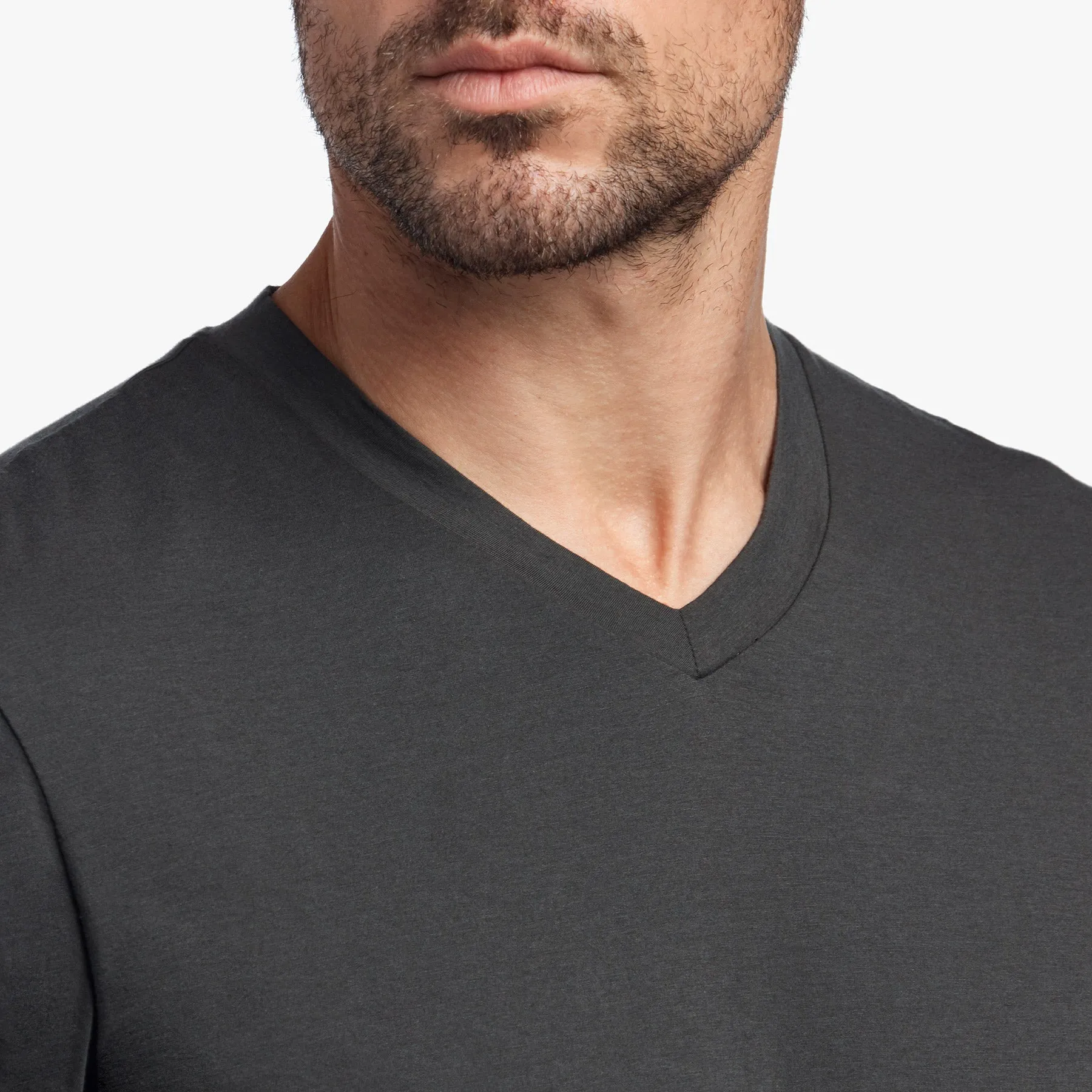 Luxe Lotus Jersey V Neck - Dark Olive