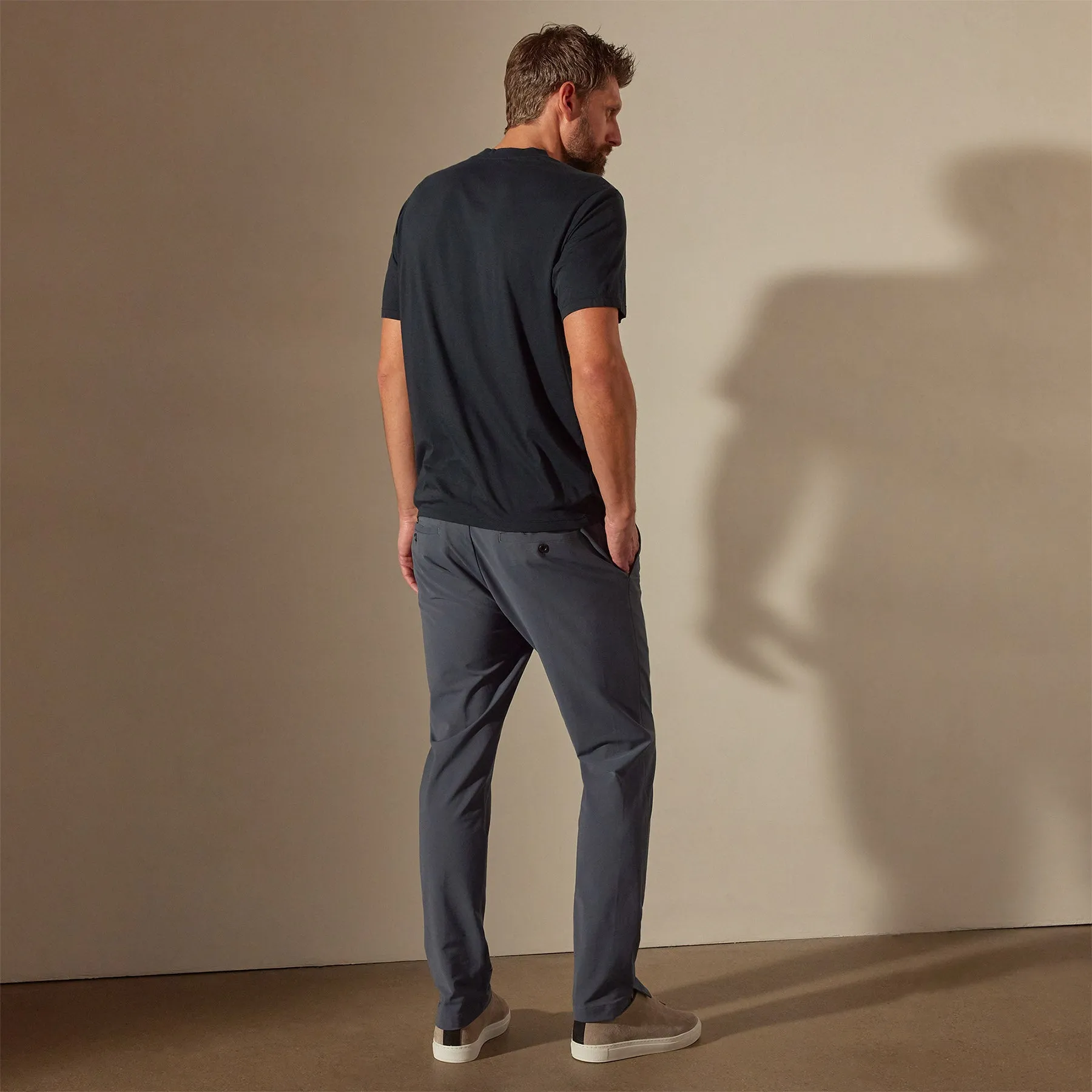 Luxe Lotus Jersey V Neck - French Navy