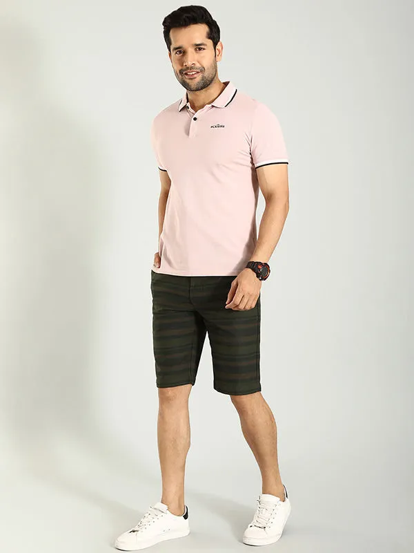 Men Striped Cotton Shorts