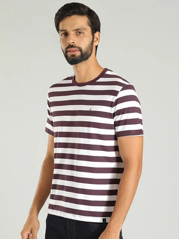 Men Striped Crew Neck T-Shirt
