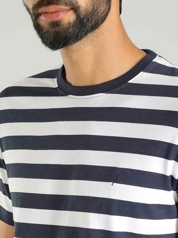 Men Striped Crew Neck T-Shirt