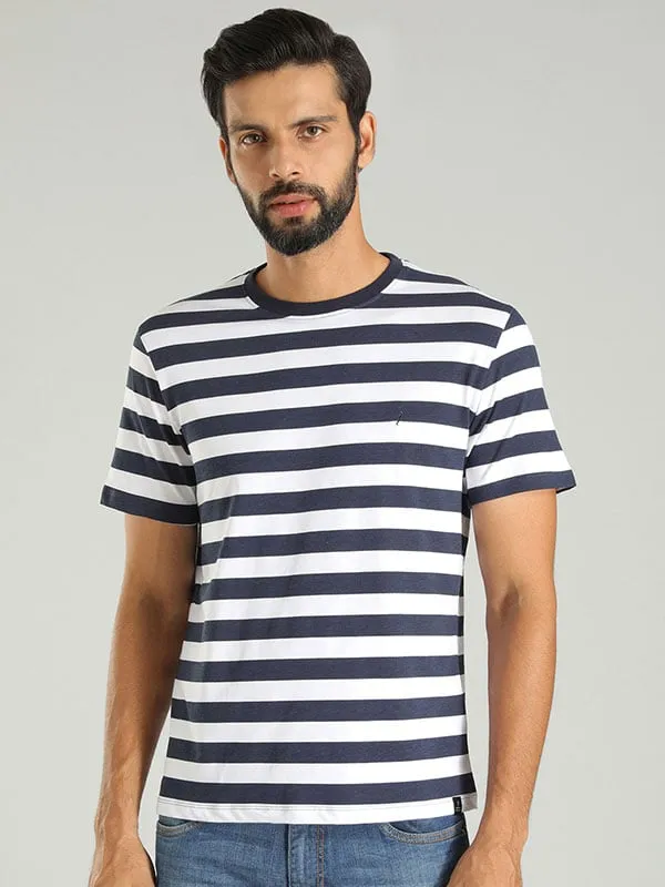 Men Striped Crew Neck T-Shirt