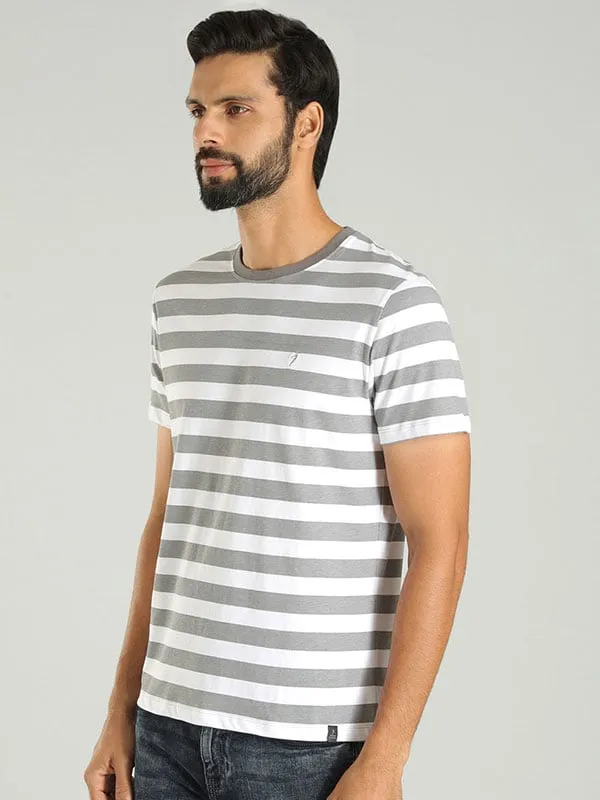 Men Striped Crew Neck T-Shirt