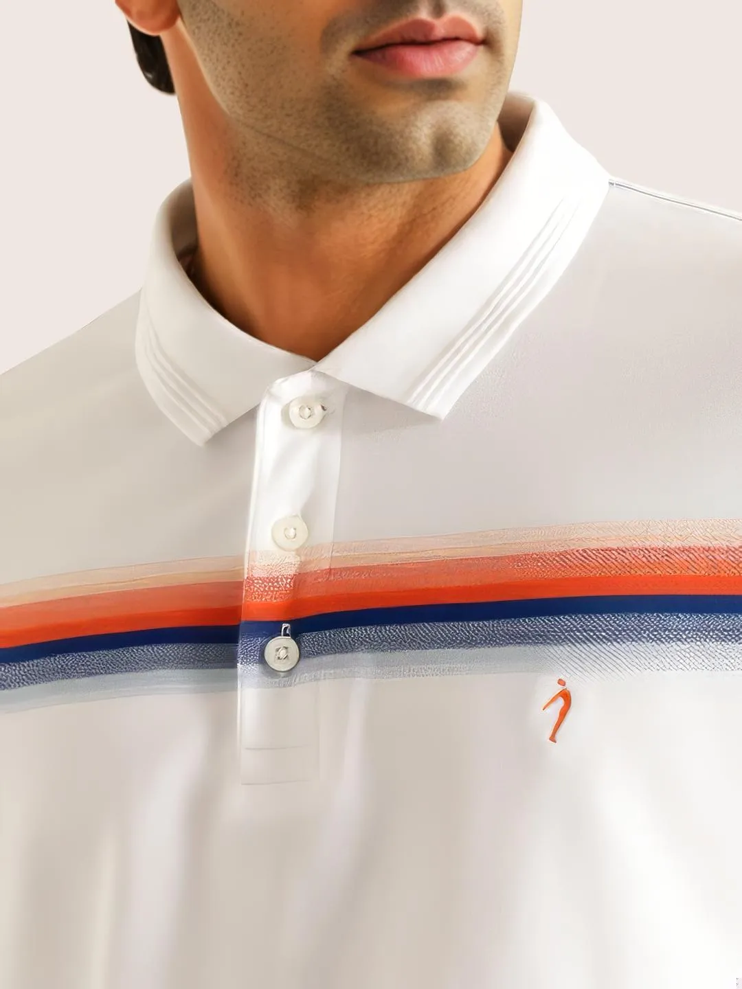 Men Striped Polo T-Shirt