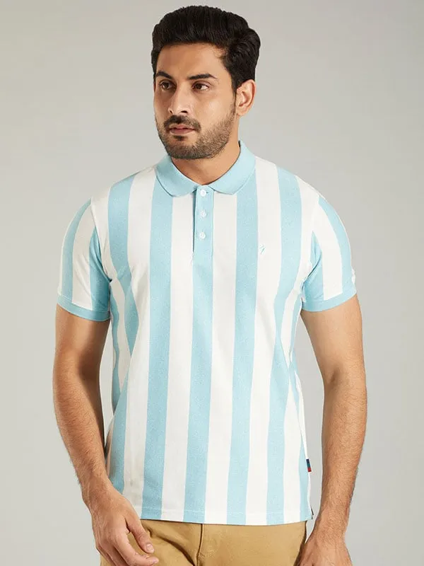 Men Striped Polo T-Shirt
