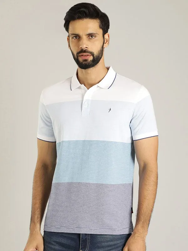 Men Striped Polo T-Shirt