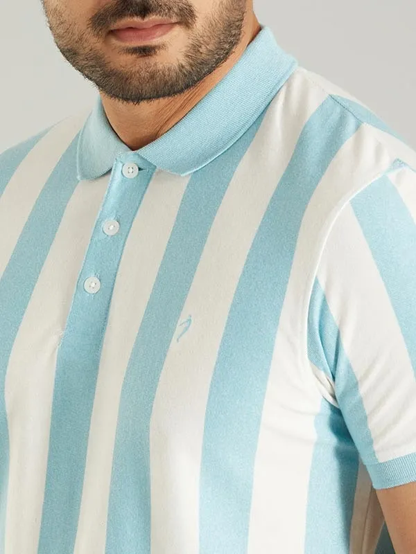 Men Striped Polo T-Shirt