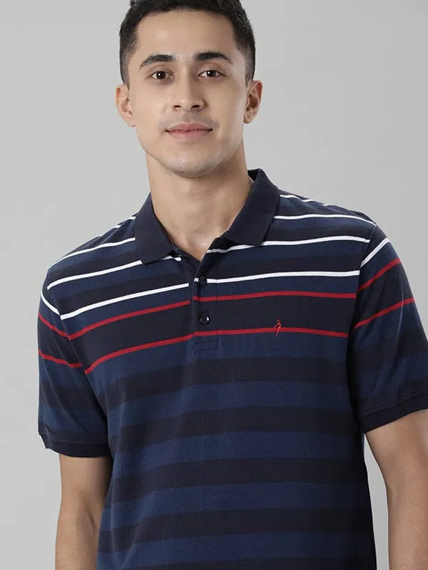 Men Striped Polo T-Shirt