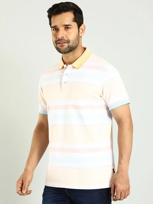 Men Striped Polo T-Shirt