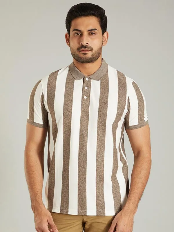 Men Striped Polo T-Shirt