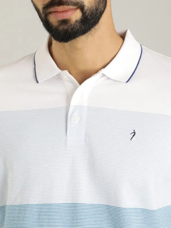 Men Striped Polo T-Shirt