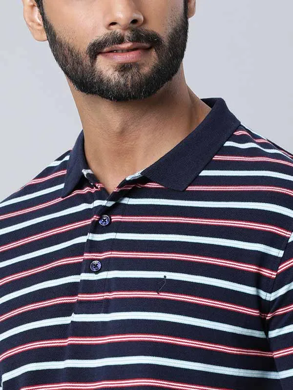 Men Striped Polo T-Shirt
