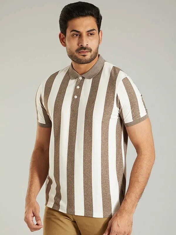 Men Striped Polo T-Shirt