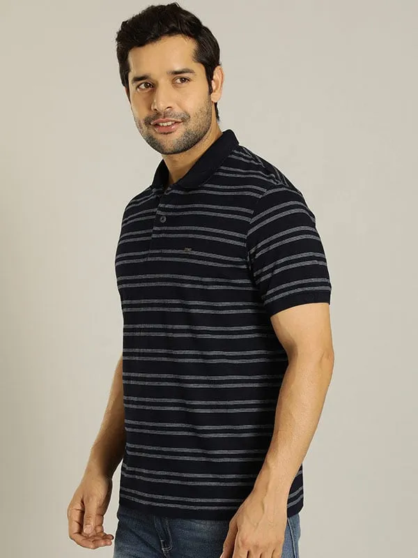 Men Striped Polo T-Shirt