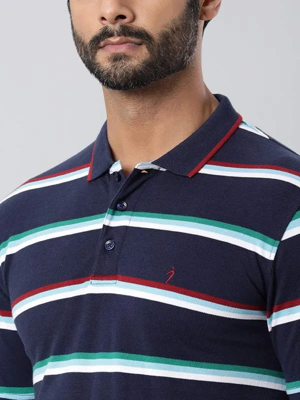 Men Striped Polo T-Shirt