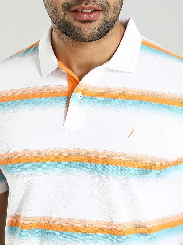 Men Striped Polo T-Shirt