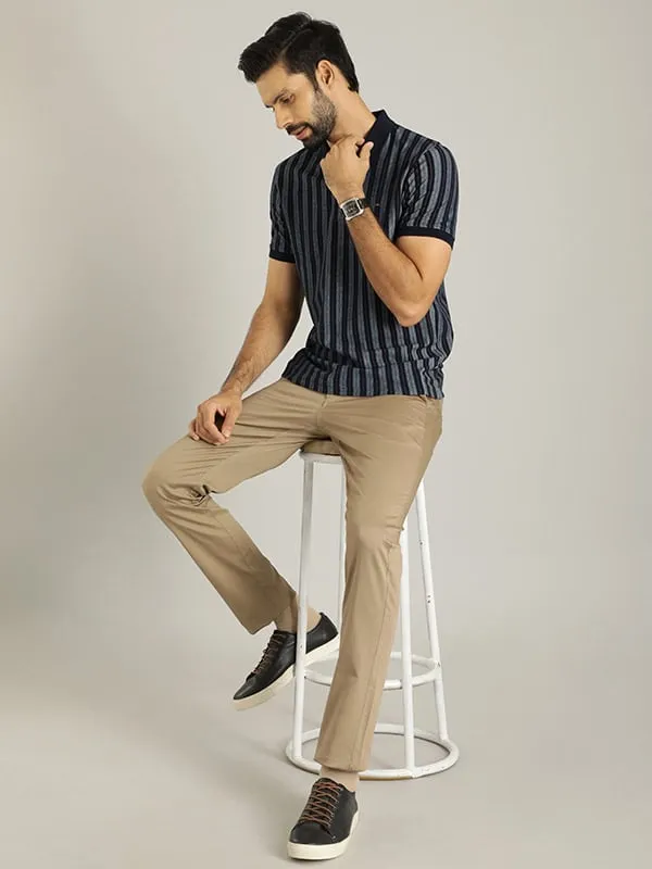 Men Striped Polo T-Shirt