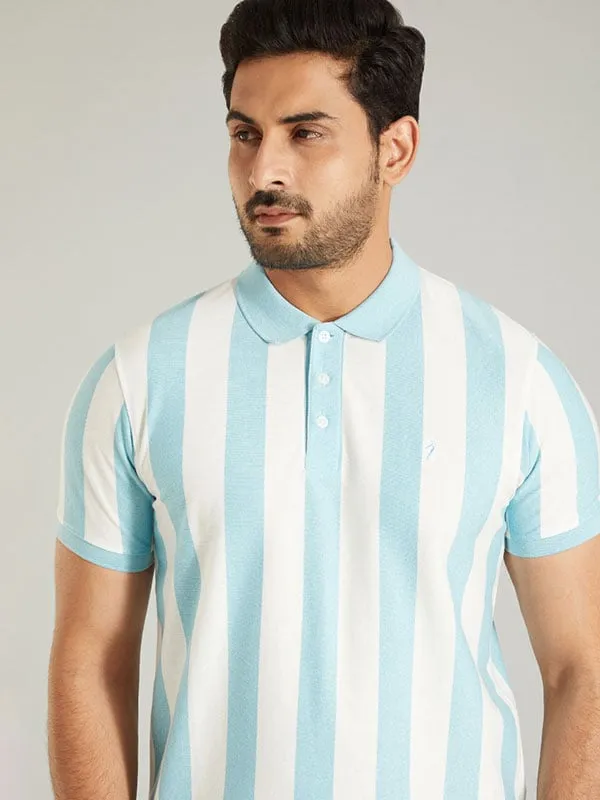 Men Striped Polo T-Shirt