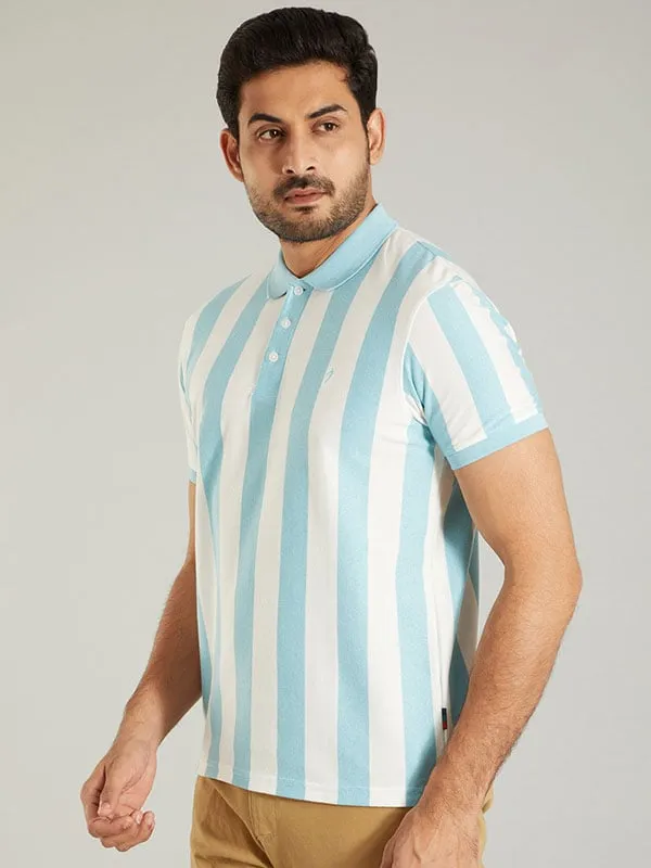 Men Striped Polo T-Shirt