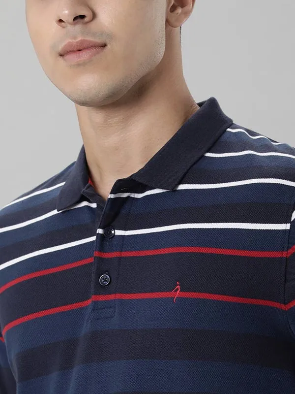 Men Striped Polo T-Shirt