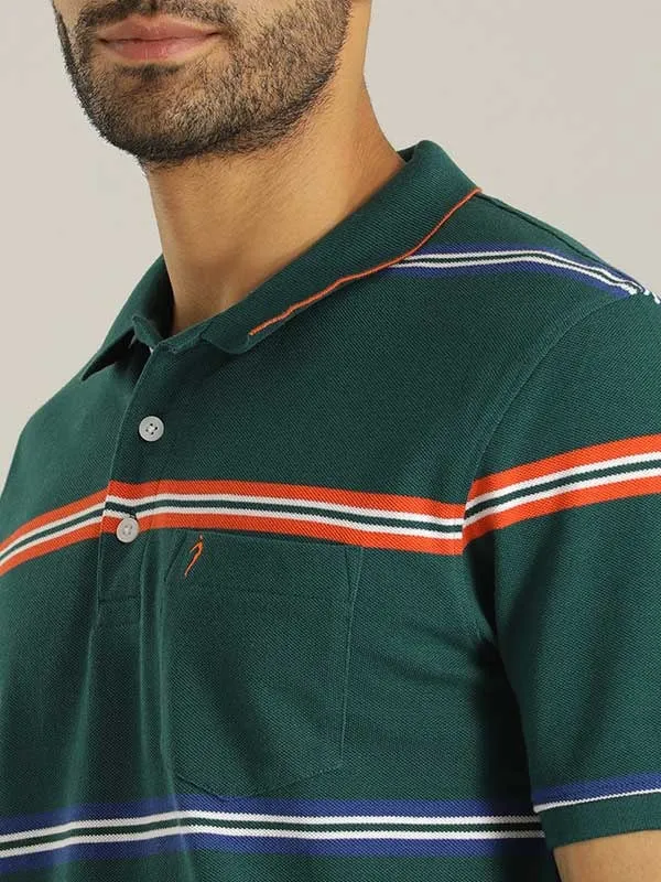 Men Striped Polo T-Shirt