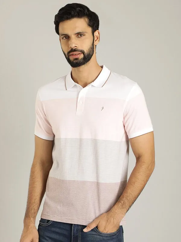 Men Striped Polo T-Shirt