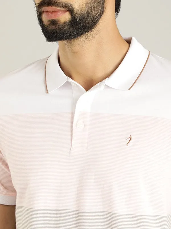 Men Striped Polo T-Shirt