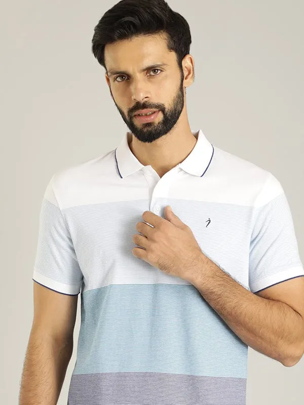 Men Striped Polo T-Shirt
