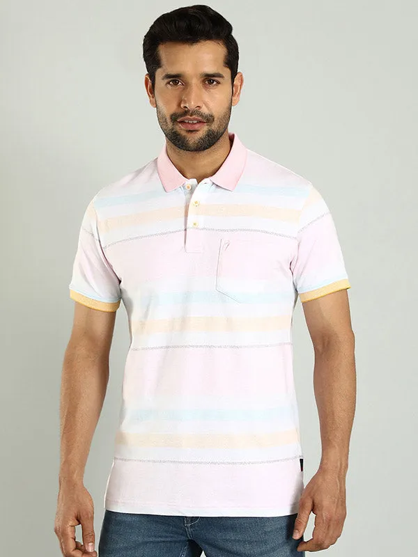 Men Striped Polo T-Shirt