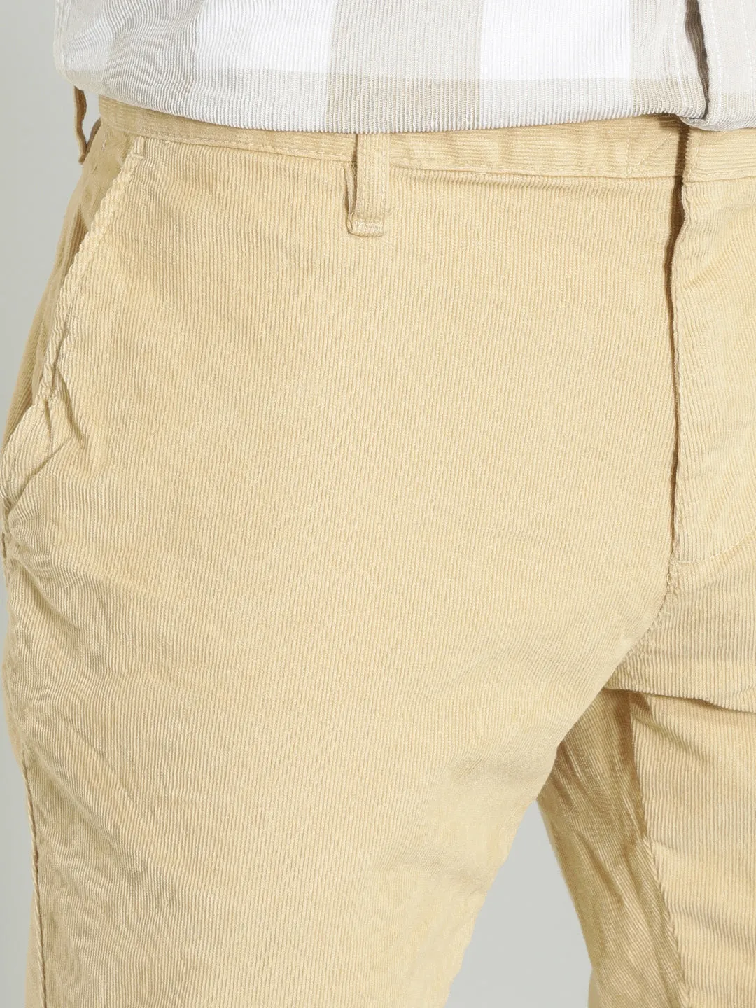 Men Urban Fit Cotton Stretch Trouser
