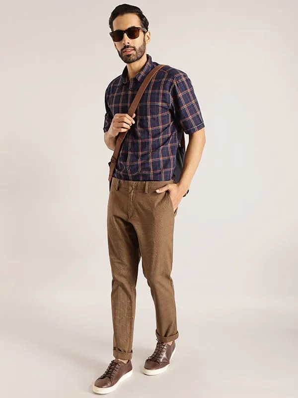 Men Urban Fit Polyester Blend Trouser
