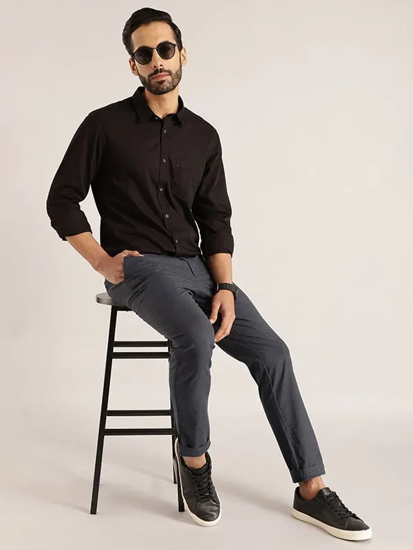 Men Urban Fit Polyester Blend Trouser