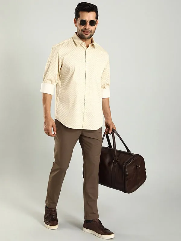 Men Urban Fit Polyester Blend Trouser