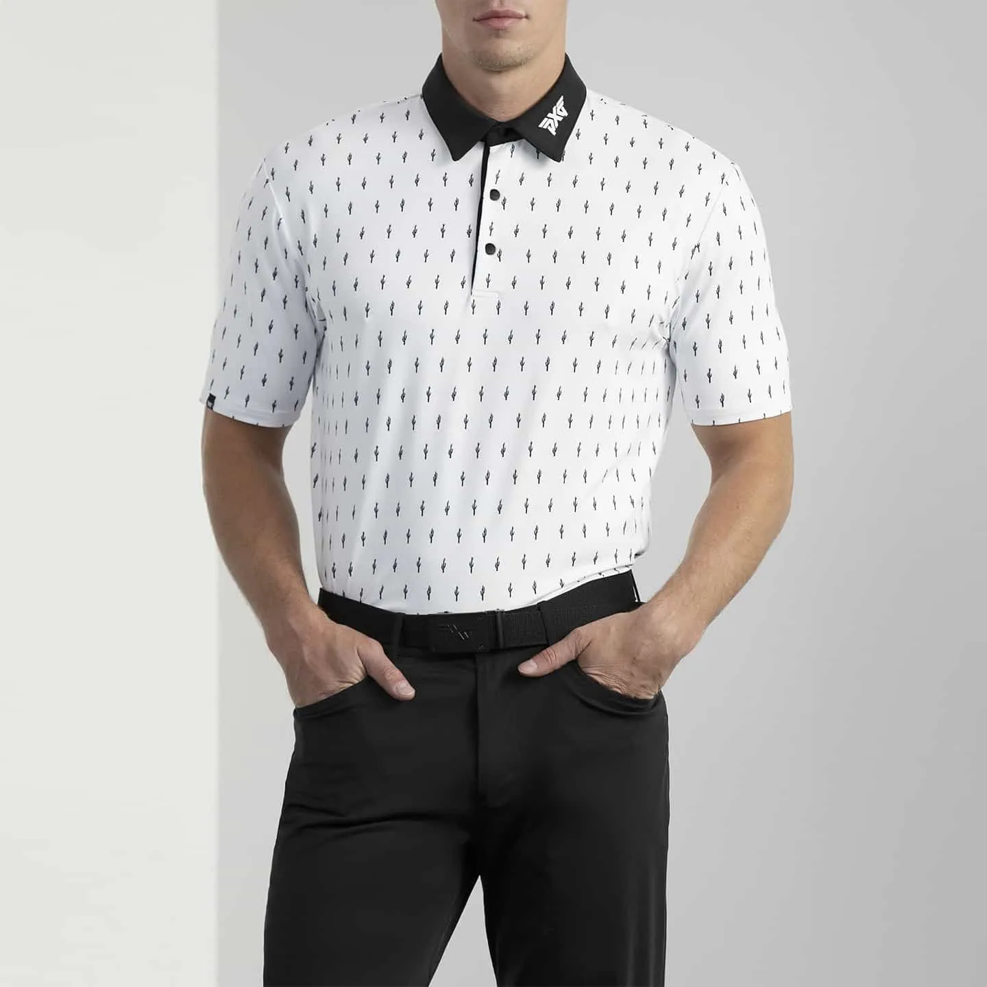 Men's Cactus Print Polo