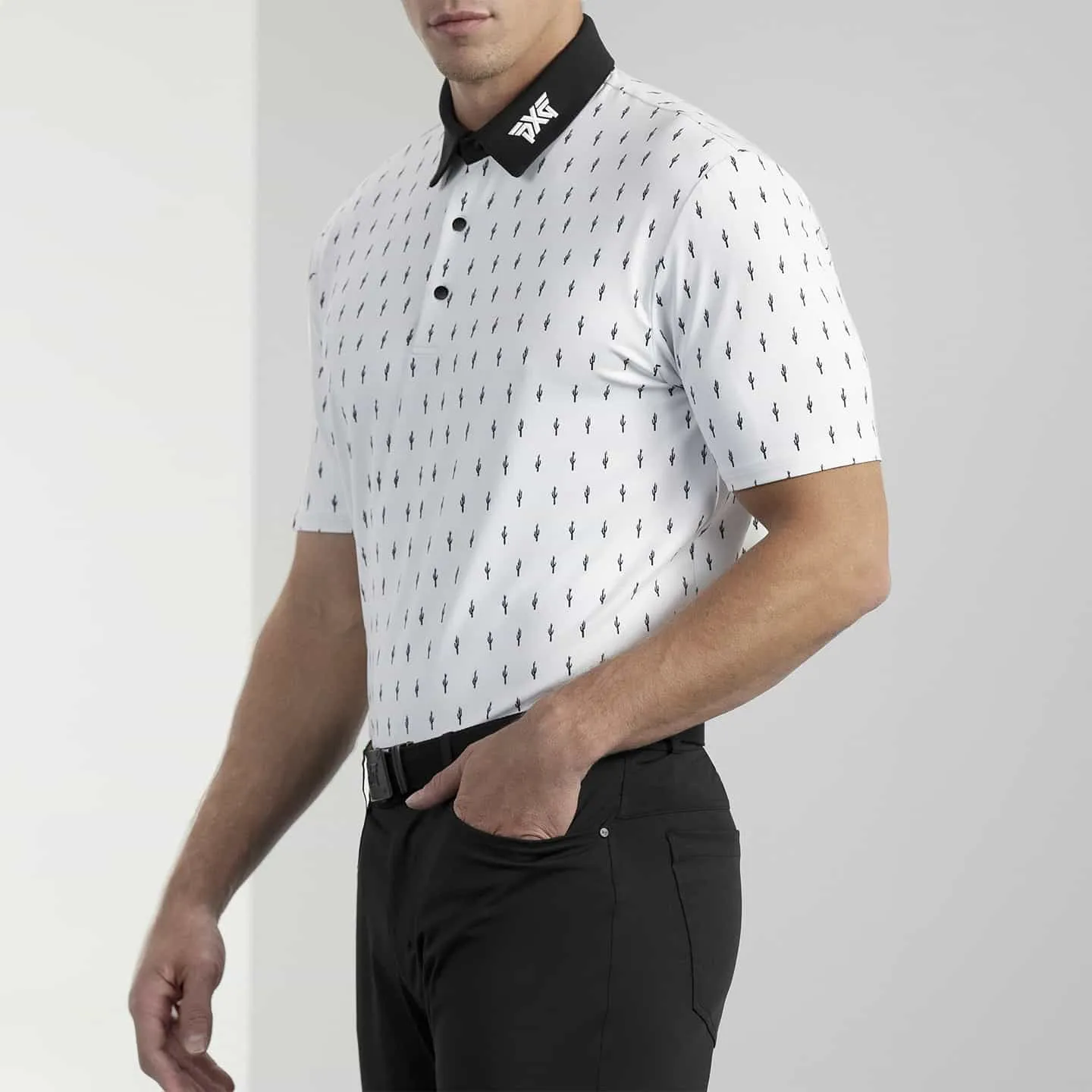 Men's Cactus Print Polo