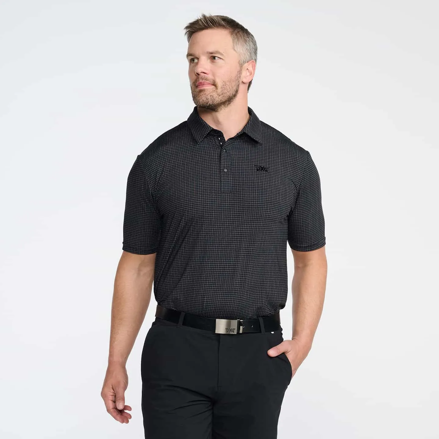 Men's Crisscross Print Polo