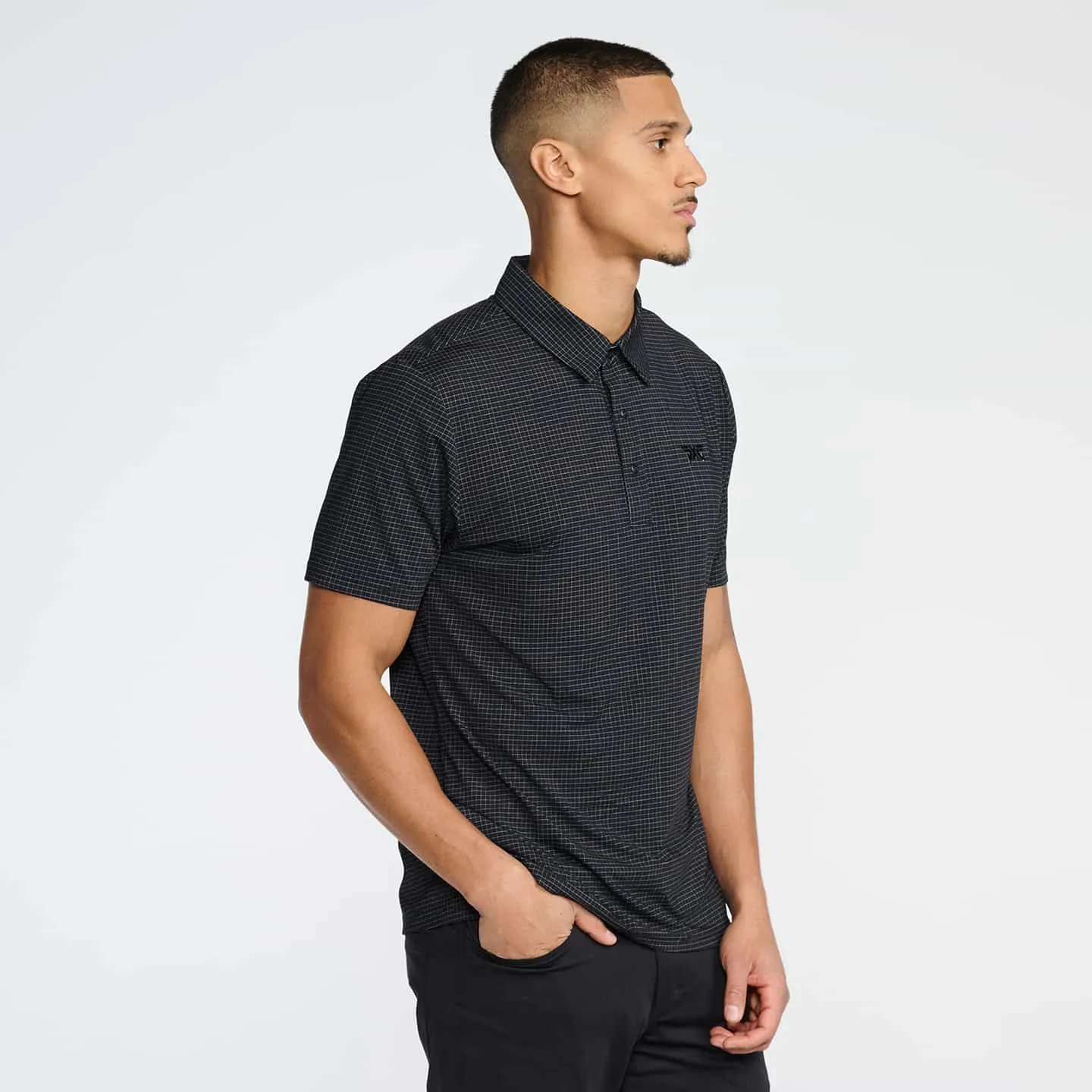Men's Crisscross Print Polo