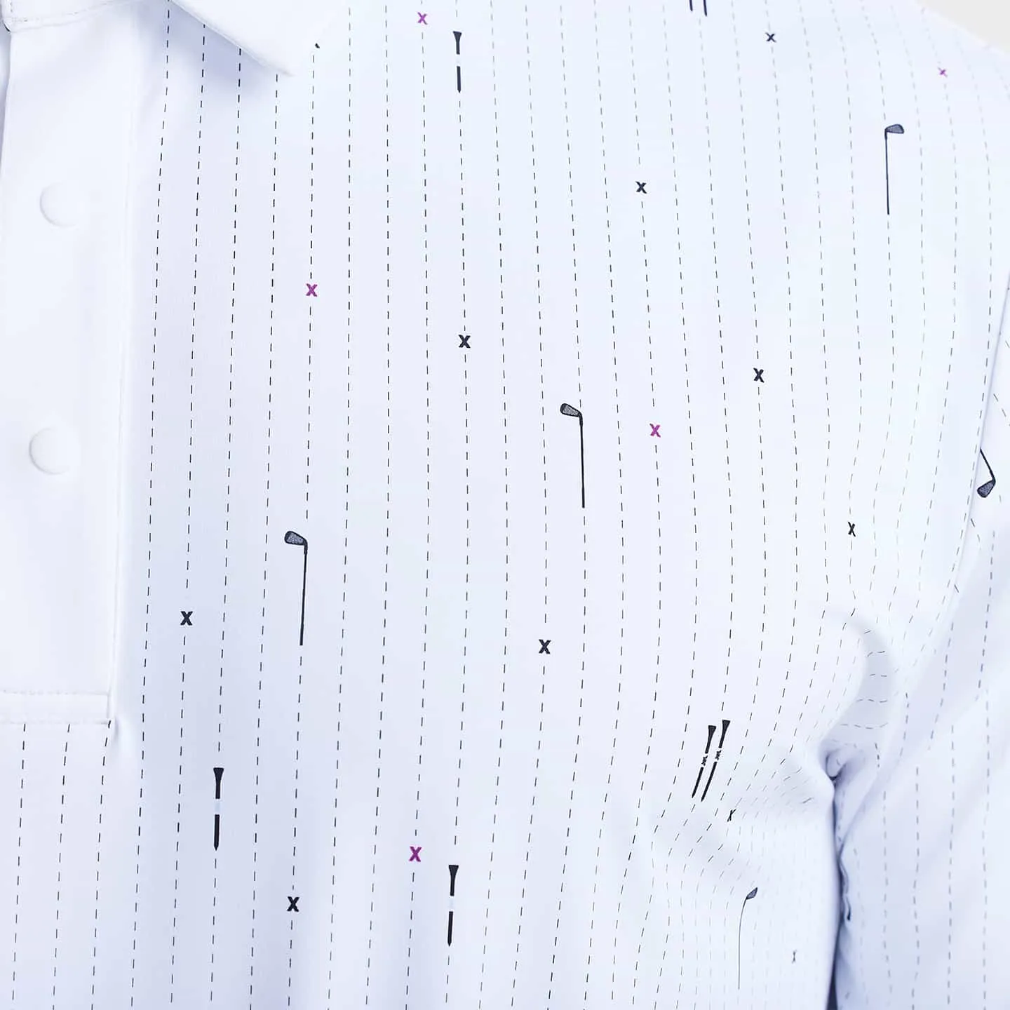 Men's Golf Icons Pin Stripe Polo