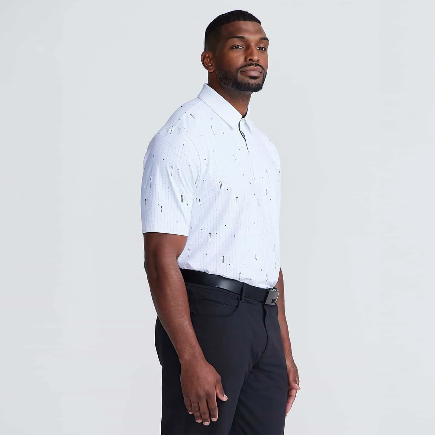 Men's Golf Icons Pin Stripe Polo