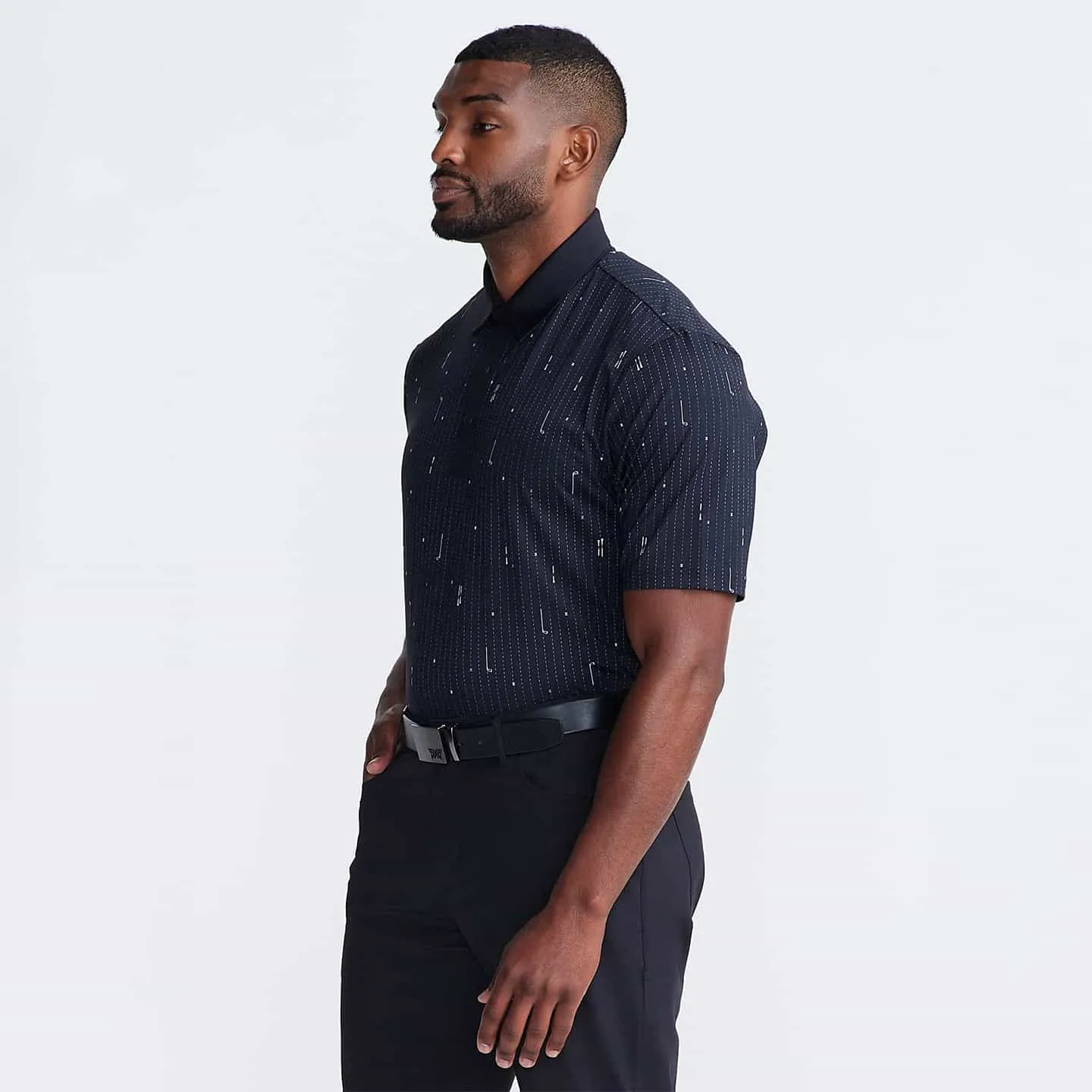 Men's Golf Icons Pin Stripe Polo