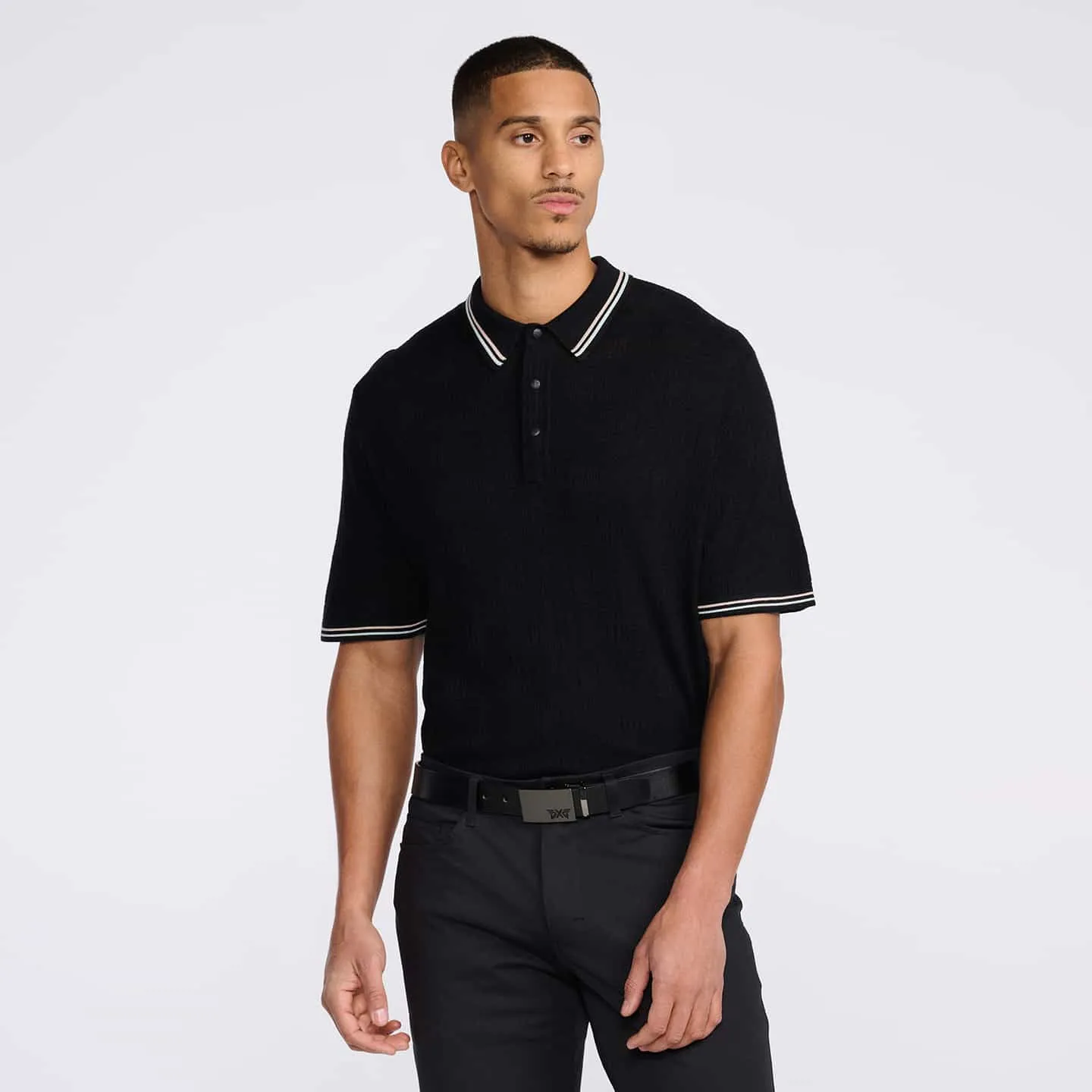 Men's Multi-Logo Jacquard Knitted Polo