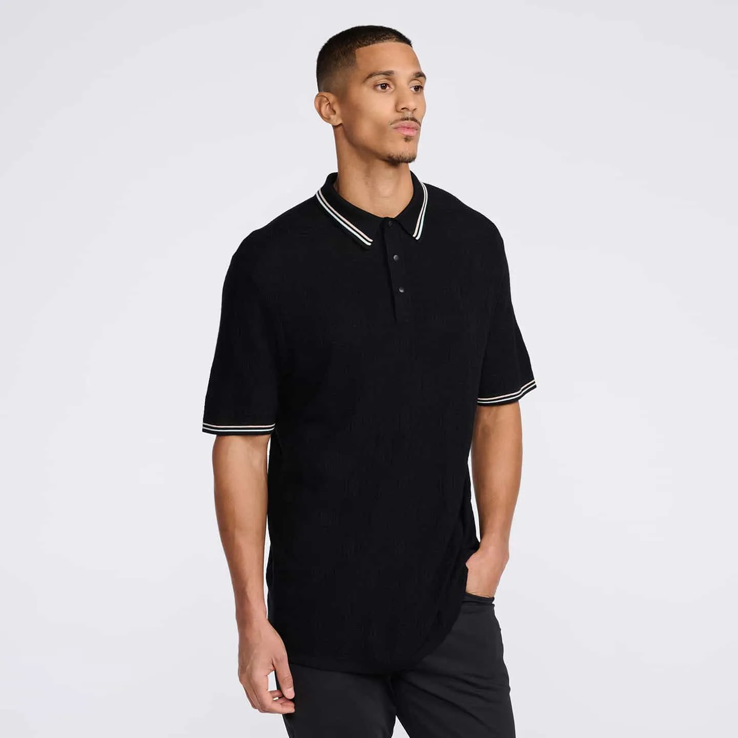 Men's Multi-Logo Jacquard Knitted Polo